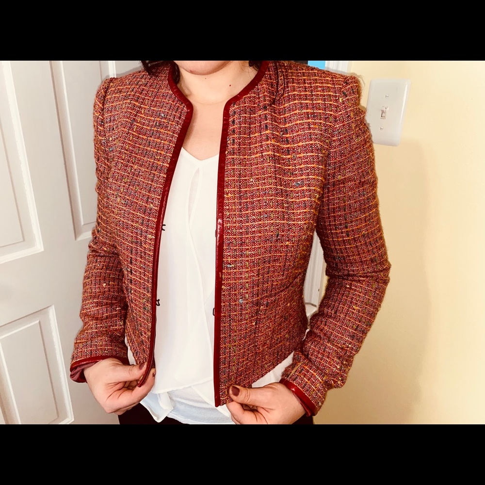 YYIGAL Jacket waist shape embroidered long sleeves